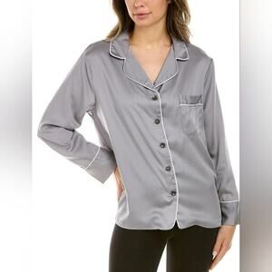 Ettitude Sleep wear. Lounge shirt Sz Medium Grey Bamboo